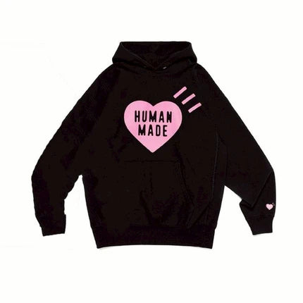 Human Made Heart Heavyweight Hoodie Harajuku (PINK/BLACK)