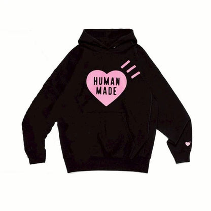 Human Made Heart Heavyweight Hoodie Harajuku (PINK/BLACK)