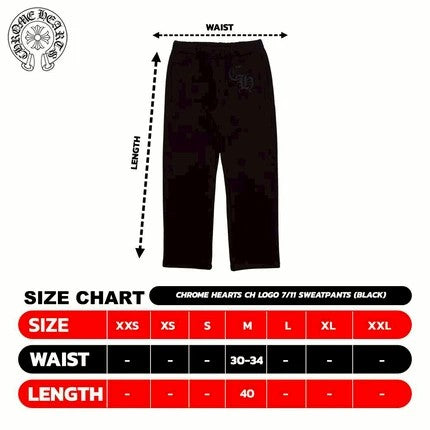 Chrome Hearts CH Logo 7/11 Sweatpants (BLACK)