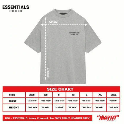 FOG – ESSENTIALS Jersey Crewneck Tee FW24 (LIGHT HEATHER GREY)