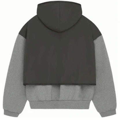 FOG – ESSENTIALS Nylon Fleece Hoodie Sweater (DARK HEATHER OATMEAL/INK)