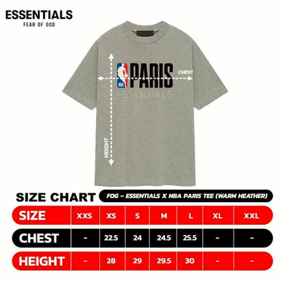 FOG – ESSENTIALS X NBA Paris Tee (WARM HEATHER)