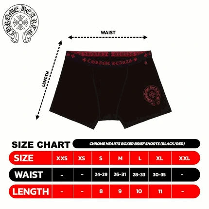 Chrome Hearts Boxer Brief Shorts (BLACK/RED)