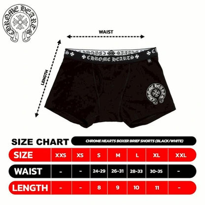 Chrome Hearts Boxer Brief Shorts (BLACK/WHITE)