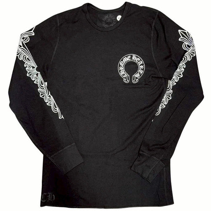 Chrome Hearts Floral Thermal L/S Shirt (BLACK)