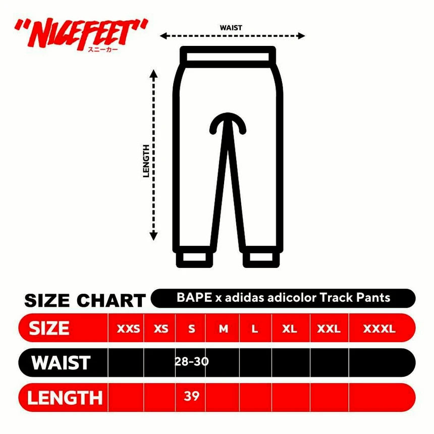 BAPE X adidas adicolor Track Pants (RAW RED)