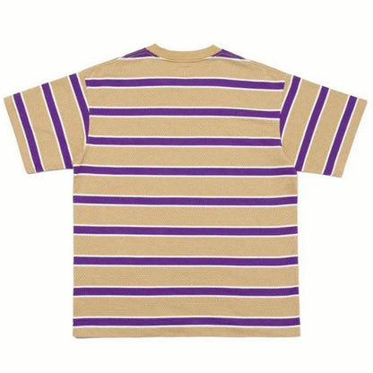 Human Made Striped Mesh T-Shirt (BEIGE)