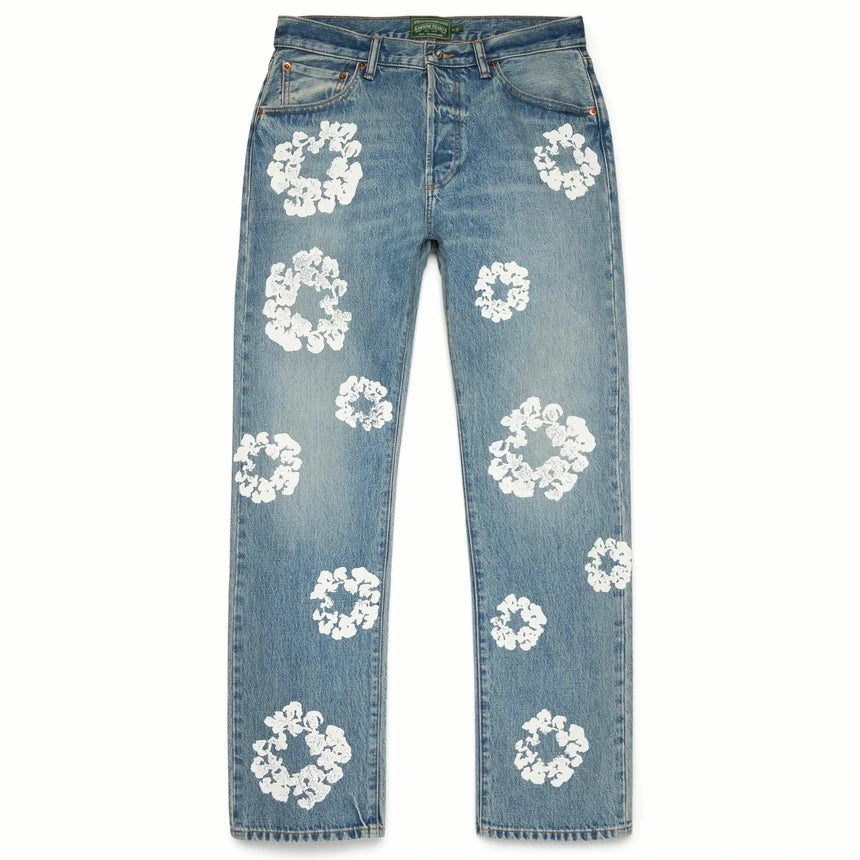 Denim Tears Straight Cotton Wreath Denim Pant (LIGHT WASH)