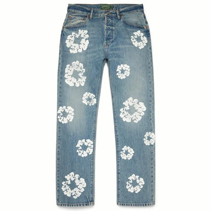 Denim Tears Straight Cotton Wreath Denim Pant (LIGHT WASH)