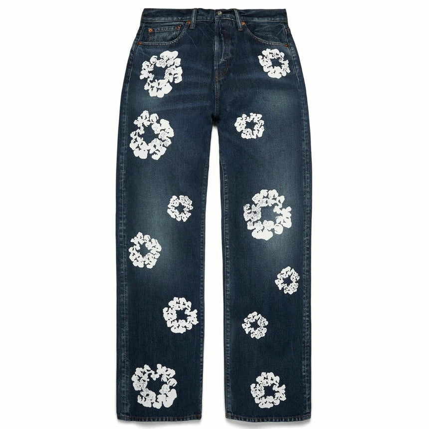 Denim Tears Baggy Cotton Wreath Denim Pant (DARK WASH)