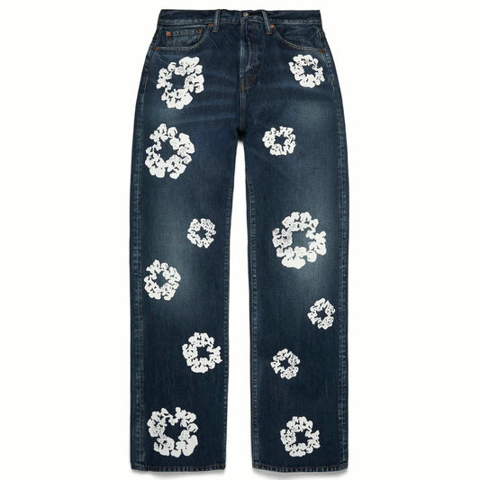 Denim Tears Baggy Cotton Wreath Denim Pant (DARK WASH)