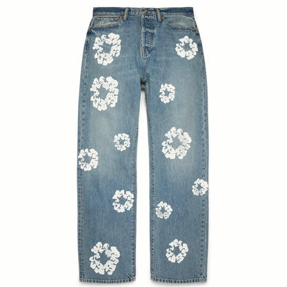 Denim Tears Baggy Cotton Wreath Denim Pant (LIGHT WASH)