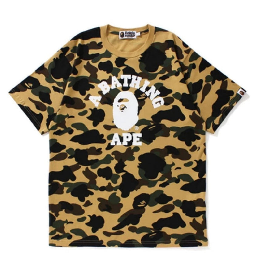 BAPE 1st Camo College Tee (YELLOW CAMO)