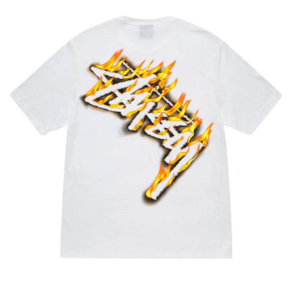 Stussy Tee Burning Stock （白色）