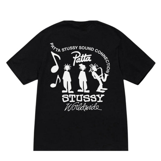 Stussy X Patta Tee Sound Connection (BLACK)