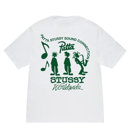 Stussy X Patta Tee Sound Connection (WHITE)