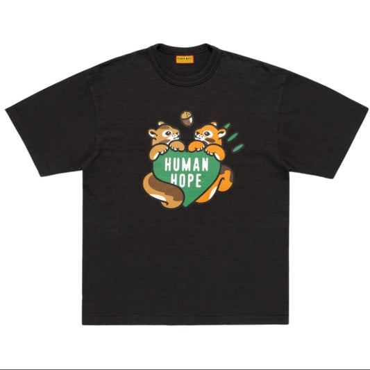Human Made x J-Hope Human Hope Squirrels Graphic T-Shirt (BLACK)